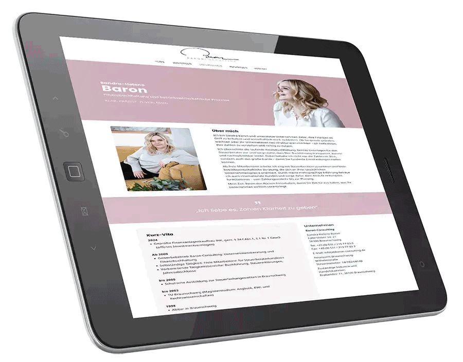 Coaching-Website mit klarer Positionierung, Angebotsstruktur und vertrauensbildenden Elementen